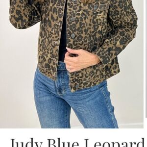 Judy Blue Brown Leopard Jean Jacket